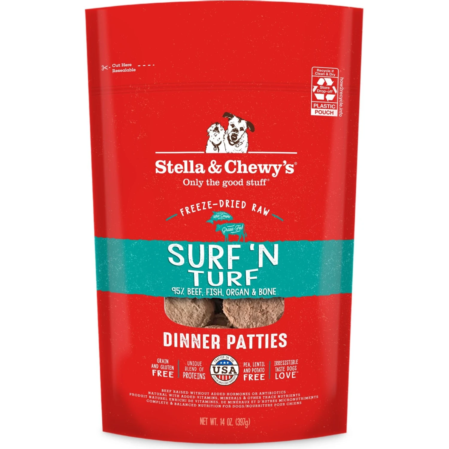 Stella & Chewy's Surf 'N Turf Dinner Patties Freeze-Dried Raw Dog Food & Stella & Chewy's Chewy's Chicken Dinner Patties Freeze-Dried Raw Dog Food 8 Stella & Chewy's Surf 'N Turf Dinner Patties Freeze-Dried Raw Dog Food & Stella & Chewy's Chewy's Chicken Dinner Patties Freeze-Dried Raw Dog Food - Image 6