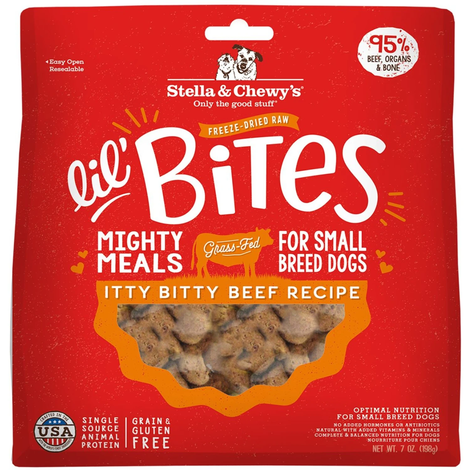 Stella & Chewy's Lil' Bites Chicken Little Recipe Small Breed Freeze-Dried Raw Dog Food & Stella & Chewy's Lil' Bites Itty Bitty Beef Recipe Small Breed Freeze-Dried Raw Dog Food 4 Stella & Chewy's Lil' Bites Chicken Little Recipe Small Breed Freeze-Dried Raw Dog Food & Stella & Chewy's Lil' Bites Itty Bitty Beef Recipe Small Breed Freeze-Dried Raw Dog Food - Image 2