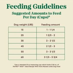 Nutro Max Adult Farm-Raised Lamb Recipe Natural Dry Dog Food, 25-lb Bag -Cozy Paws 569526 PT5. AC SS1800 V1702666955