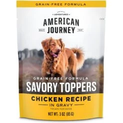 American Journey Savory Toppers Beef Recipe In Gravy Grain-Free Dog Food Topper, 3-oz Pouches, Case Of 24 & American Journey Savory Toppers Chicken Recipe In Gravy Grain-Free Dog Food Topper, 3-oz Pouches, Case Of 24 -Cozy Paws 570062 PT5. AC SS1800 V1657660053