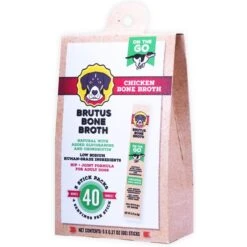 Brutus Broth Chicken Flavored Instant Bone Broth Dog Food Topping, 5 Count -Cozy Paws 578030 PT3. AC SS1800 V1658219409