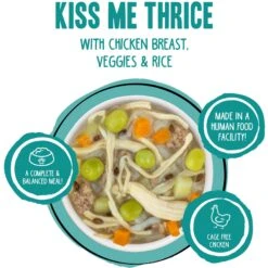 Weruva Best Fido Friend Fun Size Meals Kiss Me Thrice Wet Dog Food, 2.75-oz Cup, Case Of 12 -Cozy Paws 578270 PT2. AC SS1800 V1658187742