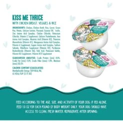 Weruva Best Fido Friend Fun Size Meals Kiss Me Thrice Wet Dog Food, 2.75-oz Cup, Case Of 12 -Cozy Paws 578270 PT6. AC SS1800 V1658187686