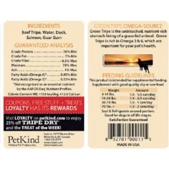 PetKind Tripett Green Beef Tripe, Duck & Salmon Grain-Free Canned Dog Food 12 PetKind Tripett Green Beef Tripe, Duck & Salmon Grain-Free Canned Dog Food -Cozy Paws 59463 PT2. AC SS1800 V1575908923