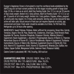 Evanger's Low Fat Vegetarian Dinner Canned Dog & Cat Food -Cozy Paws 59999 PT2. AC SS1800 V1693941109