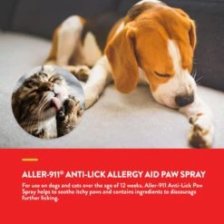 NaturVet Aller-911 Allergy Aid Anti-Lick Paw Plus Aloe Vera Dog & Cat Spray -Cozy Paws 60290 PT3. AC SS1800 V1698693170
