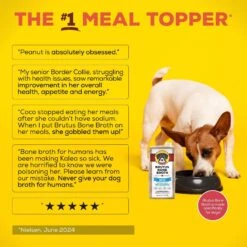 Brutus Broth Bone Broth Beef Flavor Hip & Joint Human-Grade Dog Food Topper, 32-oz Box -Cozy Paws 604854 PT4. AC SS1800 V1670425792