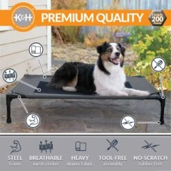 K&H Pet Products Original Pet Cot Elevated Dog Bed -Cozy Paws 611958 PT2. AC SS1800 V1659484091