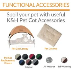 K&H Pet Products Original Pet Cot Replacement Dog Bed Cover -Cozy Paws 613830 PT4. AC SS1800 V1660233272