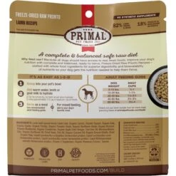 Primal Raw Pronto Lamb Recipe Dog Freeze-Dried Food -Cozy Paws 614302 PT1. AC SS1800 V1677773385