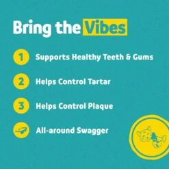 Vibeful Dental Health Chicken Flavored Powder Dental Supplement For Dogs & Cats -Cozy Paws 617222 PT3. AC SS1800 V1674656197