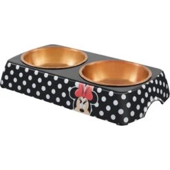 Disney Minnie Mouse Peek-A-Boo Silicone Dog & Cat Can Cover & Disney Minnie Mouse Peek-A-Boo Melamine Stainless Steel Double Dog & Cat Bowl -Cozy Paws 623406 PT5. AC SS1800 V1661896618