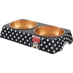 Disney Minnie Mouse Summer Bamboo Melamine Stainless Steel Double Dog & Cat Bowl & Disney Minnie Mouse Peek-A-Boo Melamine Stainless Steel Double Dog & Cat Bowl -Cozy Paws 623430 PT5. AC SS1800 V1661896409