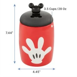 Disney Table Scraps Mickey Mouse Hot Diggity Dog Recipe Upcycled Jerky Dog Treats, 5-oz Bag & Disney Mickey Mouse Ceramic Dog & Cat Treat Jar -Cozy Paws 623510 PT6. AC SS1800 V1661896637