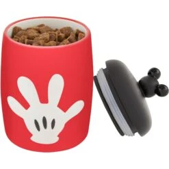 Disney Table Scraps Mickey Mouse Hot Diggity Dog Recipe Upcycled Jerky Dog Treats, 5-oz Bag & Disney Mickey Mouse Ceramic Dog & Cat Treat Jar -Cozy Paws 623510 PT7. AC SS1800 V1661896396