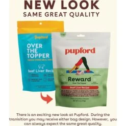 Pupford Over The Topper Beef Liver Freeze-Dried Dog Food Topper, 6-oz Bag -Cozy Paws 629326 PT1. AC SS1800 V1668732559