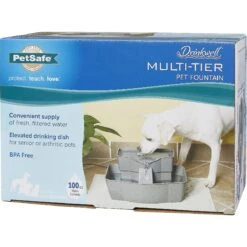 PetSafe Drinkwell Multi-Tier Plastic Dog & Cat Fountain -Cozy Paws 63128 PT7. AC SS1800 V1545233217