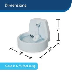 PetSafe Drinkwell Original Plastic Dog & Cat Fountain -Cozy Paws 63136 PT5. AC SS1800 V1590605525