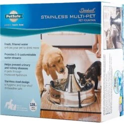 PetSafe Drinkwell 360 Stainless Steel Cat & Dog Water Fountain, 128-oz -Cozy Paws 63138 PT8. AC SS1800 V1545233224