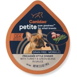 CANIDAE PURE Petite All Stages Small Breed Fricassee Style Dinner With Turkey & Green Beans Wet Dog Food Trays, 3.5-oz, Case Of 12 & CANIDAE PURE Petite All Stages Small Breed Terrine Style Dinner With Chicken & Peas Wet Dog Food Trays, 3.5-oz, Case Of 12 -Cozy Paws 632398 PT1. AC SS1800 V1663603231