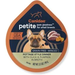CANIDAE PURE Petite All Stages Small Breed Pottage Style Dinner With Duck & Pumpkin Breed Wet Dog Food Trays, 3.5-oz, Case Of 12 & CANIDAE PURE Petite All Stages Small Breed Fricassee Style Dinner With Turkey & Green Beans Wet Dog Food Trays, 3.5-oz, Case Of 12 -Cozy Paws 632414 PT1. AC SS1800 V1663604038