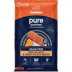 CANIDAE Grain-Free PURE Limited Ingredient Salmon & Sweet Potato Recipe Dry Dog Food & CANIDAE Grain-Free PURE Limited Ingredient Bison, Lentil & Carrot Recipe Dry Dog Food -Cozy Paws 632526 PT1. AC SS1800 V1684789773