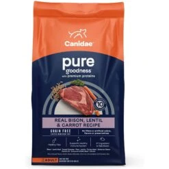 CANIDAE Grain-Free PURE Limited Ingredient Salmon & Sweet Potato Recipe Dry Dog Food & CANIDAE Grain-Free PURE Limited Ingredient Bison, Lentil & Carrot Recipe Dry Dog Food -Cozy Paws 632526 PT5. AC SS1800 V1684789788