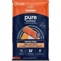 CANIDAE Grain-Free PURE Limited Ingredient Lamb, Goat & Venison Meals Recipe Dry Dog Food & CANIDAE Grain-Free PURE Limited Ingredient Salmon & Sweet Potato Recipe Dry Dog Food -Cozy Paws 632590 PT1. AC SS1800 V1684789665