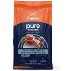 CANIDAE Grain-Free PURE Limited Ingredient Lamb, Goat & Venison Meals Recipe Dry Dog Food & CANIDAE Grain-Free PURE Limited Ingredient Salmon & Sweet Potato Recipe Dry Dog Food -Cozy Paws 632590 PT5. AC SS1800 V1684789658