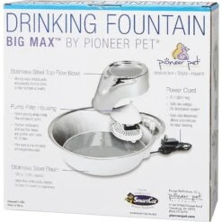 Pioneer Pet Big Max Style Stainless Steel Dog & Cat Fountain, 128-oz 12 Pioneer Pet Big Max Style Stainless Steel Dog & Cat Fountain, 128-oz -Cozy Paws 64095 PT6. AC SS1800 V1539026835