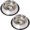 Iconic Pet Stainless Steel Non-Skid Dog & Cat Bowl, 2 Count -Cozy Paws 652102 MAIN. AC SS1800 V1663880783