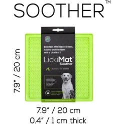 LickiMat Classic Soother Slow Feeder Dog Lick Mat, Green -Cozy Paws 654590 PT3. AC SS1800 V1668543032