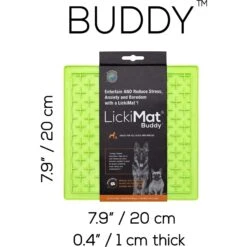 LickiMat Classic Buddy Slow Feeder Dog Lick Mat, Green -Cozy Paws 654606 PT5. AC SS1800 V1668550638