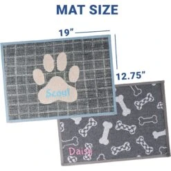 GoTags Bone Personalized Dog & Cat Feeding Mat -Cozy Paws 657966 PT3. AC SS1800 V1666043442