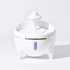 Petdiary Spaceship Ultra-Quiet Dog & Cat Water Fountain, 54.1-oz