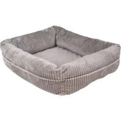 HappyCare Textiles Decorative Corduory Rectangle Orthopedic Cat & Dog Bed -Cozy Paws 666222 PT2. AC SS1800 V1667518464