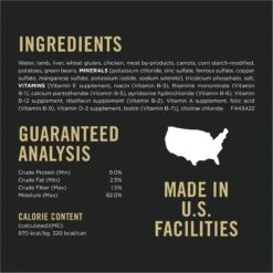 Purina Pro Plan Savor Adult Lamb & Vegetables Entree Slices In Gravy Canned Dog Food -Cozy Paws 67579 PT5. AC SS1800 V1689791312