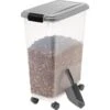 IRIS Airtight Cat, Dog & Bird Food Storage Container With Attachable Casters