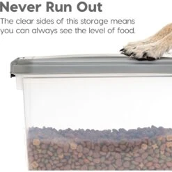 IRIS Airtight Cat, Dog & Bird Food Storage Container With Attachable Casters -Cozy Paws 677342 PT4. AC SS1800 V1686073052