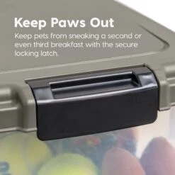 IRIS Airtight Cat, Dog & Bird Food Storage Container With Attachable Casters -Cozy Paws 677342 PT5. AC SS1800 V1686072031