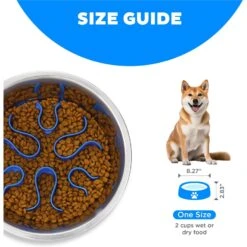 Outward Hound Stainless Steel Fun Slow Feeder Dog Bowl -Cozy Paws 684942 PT6. AC SS1800 V1694440047