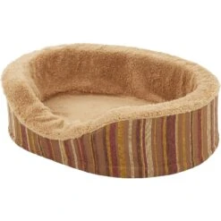 Petmate Antimicrobial Deluxe Bolster Cat & Dog Bed With Removable Cover, Color Varies -Cozy Paws 68558 PT2. AC SS1800 V1566239866