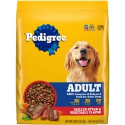 Pedigree Complete Nutrition Grilled Steak & Vegetable Flavor Dog Kibble Adult Dry Dog Food & Pedigree Choice Cuts In Gravy Variety Pack Adult Wet Dog Food, 3.5-oz Pouch, Case Of 30 -Cozy Paws 688894 PT5. AC SS1800 V1668802659