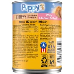 Pedigree Puppy Growth & Protection Chicken & Vegetable Flavor Dry Dog Food & Pedigree Chopped Ground Dinner With Chicken & Beef Puppy Canned Wet Dog Food -Cozy Paws 688942 PT6. AC SS1800 V1668800882