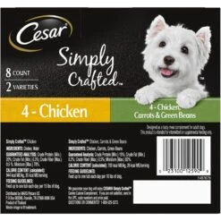Cesar Simply Crafted Variety Pack Chicken & Chicken, Carrots & Green Beans Limited-Ingredient Adult Wet Dog Food Topper & Cesar Filet Mignon Flavor & Spring Vegetables Garnish Small Breed Dry Dog Food -Cozy Paws 688966 PT2. AC SS1800 V1668800830