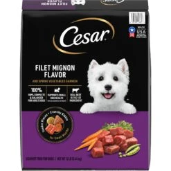 Cesar Simply Crafted Variety Pack Chicken & Chicken, Carrots & Green Beans Limited-Ingredient Adult Wet Dog Food Topper & Cesar Filet Mignon Flavor & Spring Vegetables Garnish Small Breed Dry Dog Food -Cozy Paws 688966 PT5. AC SS1800 V1668800830