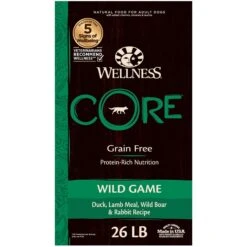 Wellness CORE Grain-Free Wild Game Duck, Lamb Meal, Boar & Rabbit Recipe Natural Dry Dog Food