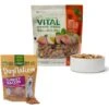 Freshpet Vital Chicken, Beef, Salmon & Egg Recipe Grain-Free Fresh Dog Food & Freshpet Dognation Turkey Bacon Grain-Free Fresh Dog Treats, 3-oz Bag, Case Of 6 -Cozy Paws 693190 MAIN. AC SS1800 V1668620331