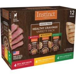 Instinct Freeze-Dried Raw Boost Mixers Grain-Free Gut Health Recipe Dog Food Topper & Instinct Healthy Cravings Grain-Free Cuts & Gravy Recipe Variety Pack Wet Dog Food Topper -Cozy Paws 693598 PT5. AC SS1800 V1669121526