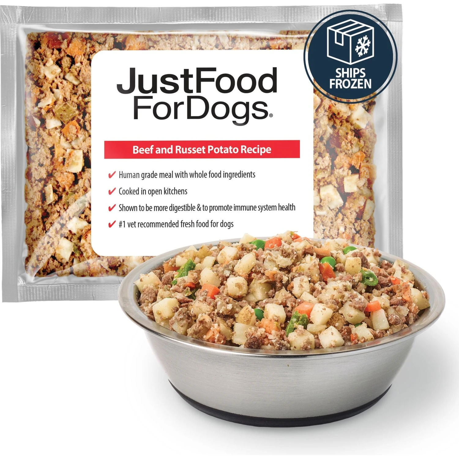 JustFoodForDogs Beef & Russet Potato Recipe Frozen Human-Grade Fresh Dog Food & JustFoodForDogs Pumpkin Dehydrated Dog Treats, 5-oz Bag 4 JustFoodForDogs Beef & Russet Potato Recipe Frozen Human-Grade Fresh Dog Food & JustFoodForDogs Pumpkin Dehydrated Dog Treats, 5-oz Bag - Image 2